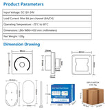 LED Light Strip Wallmount Glass Pannel Touch PWM Controller Dimmer CCT RGB 12V 24V 6A/CH Home Commercial 0-100% Smooth Dimming