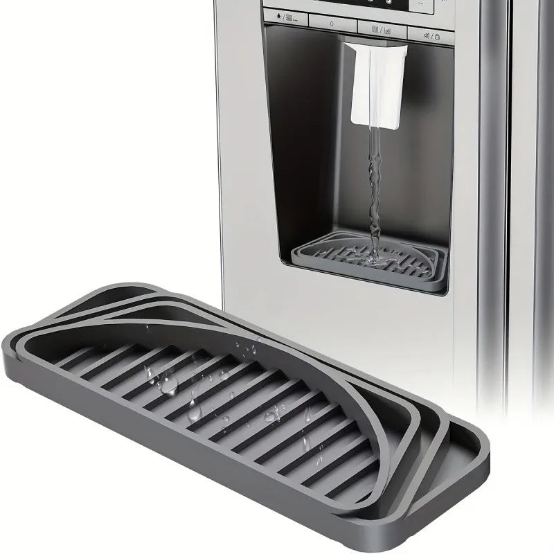 1Pc Kitchen Drain Tray Water Dispenser Anti-overflow Silicone Mat Drip Tray Coffee Machine Refrigerator Drain Mat