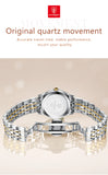 POEDAGAR Elegant Ladies Watches Waterproof Luminous Date Week Watch for Woman High Quality Stainless Steel Quartz Women's Watch