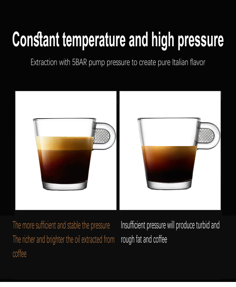 Italian Expresso Coffee Machine Dolce Milk Frother Home Appliances Electric Foam Cappuccino Coffee Maker Semi Automatic Sonifer