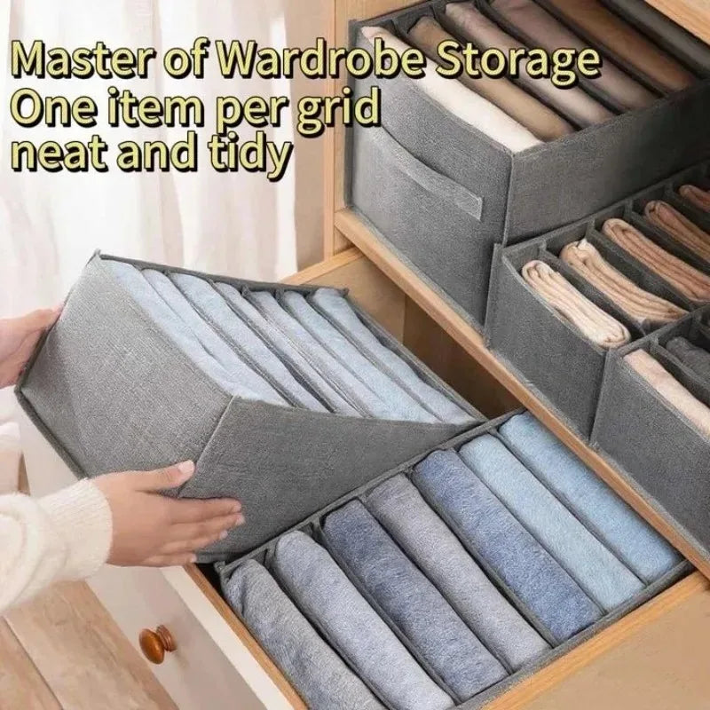 Closets Clothes Organizer Pants Jeans Storage Box Cabinet Drawer Organizer Underwear Socks T-Shirt Wardrobe Storage Organizers