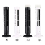 LED Tower Fan Bladeless Tower Fan 90 Degree Oscillating Quiet Portable USB Electric Desk Fan with Light for Home Bedroom Office