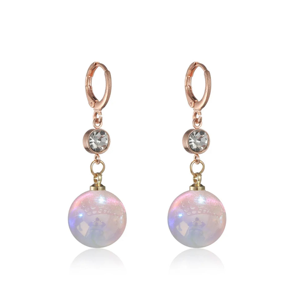 2022 New Trend Simulation Pearl Long Earrings Women's Flower Rhinestone Wedding Pendant Earrings Fashion Korean Jewelry Earrings