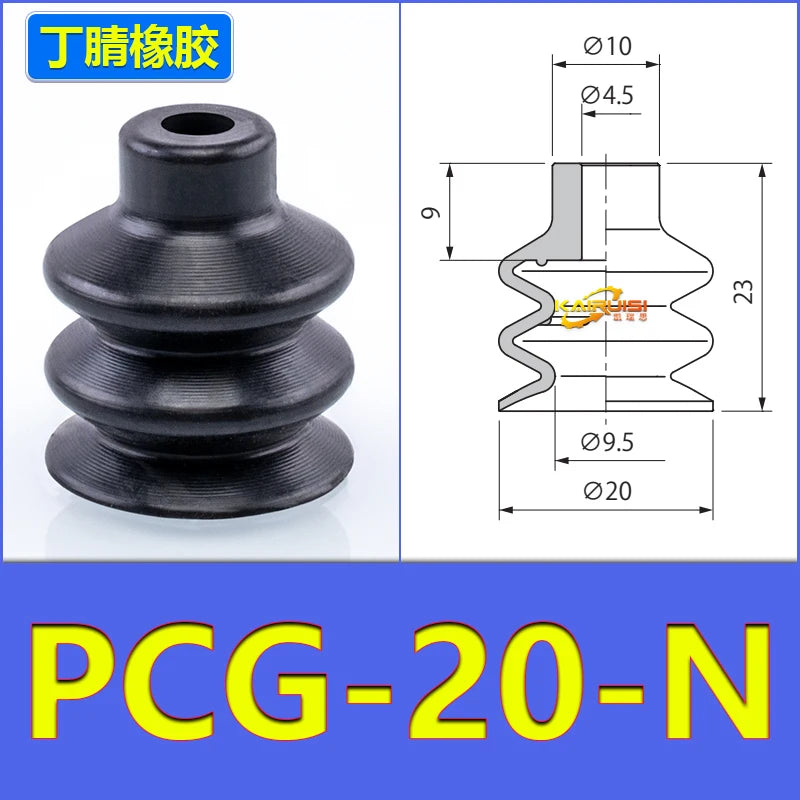 5 PCS CONVUM Type Bellows Suction Round Cup PCG Series PCG-5-N PCG-7-N PCG-10-N PCG-12-N PCG-15-N PCG-18-N PCG-60-N PCG-90-N