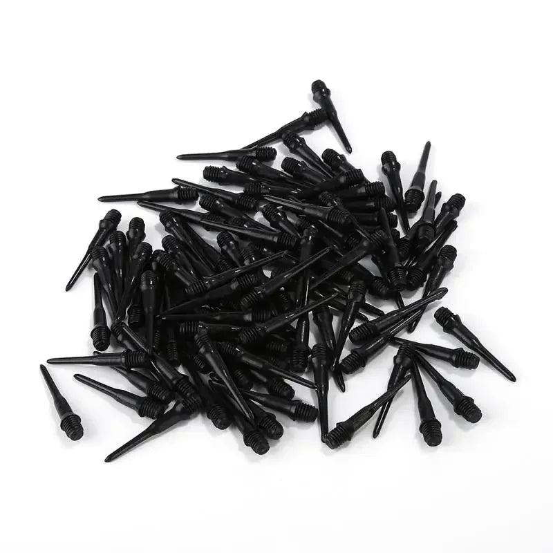 100PCS Durable Soft Tip Points Needle Replacement Set For Electronic Dart Black Wear-resistant Durable Soft Plastic Black Tips