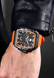 LIGE Brand Mens Watch Skeleton Skull Dial Sports Military Watches Men Fashion Luxury Waterproof Quartz Watch Chronograph Relogio