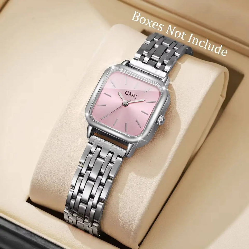 Fashion Square Women Watches Simple Ladies Quartz Wristwatch Reloj Mujer（Without Box）