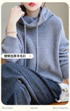 100% Australia Wool Women's Hooded Sweater Long Sleeve Pullovers New Arrivals Knitted Jumper Cashmere New In Sweatshirts Fashion