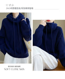 100% Australia Wool Women's Hooded Sweater Long Sleeve Pullovers New Arrivals Knitted Jumper Cashmere New In Sweatshirts Fashion