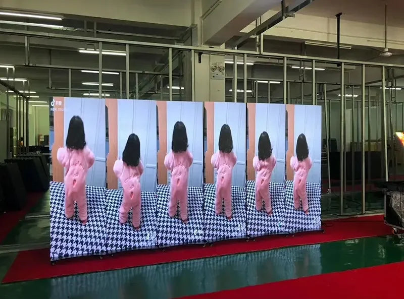 Retail Store Showcase Led Poster Display Indoor Portable Advertising Standing Led Screen for Shopping Mall