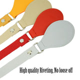 New Arrival Long Thicken Polyester Cotton Flat Handles With Faux Leather PU Drop End with Silver Rivet for OBag for EVA O Bag