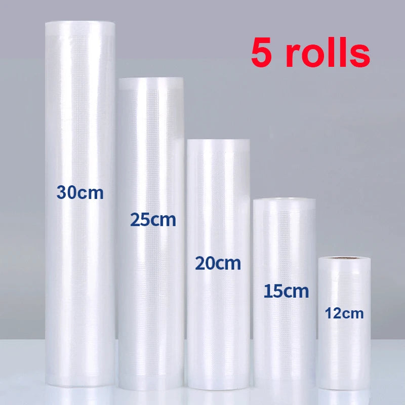 Vacuum Sealer Bags Rolls for Vacuum Sealer Meat Fruit Vegetable Food Vacuum Storage Packaging Bags 12/15/20/25/30cm 500cm/roll