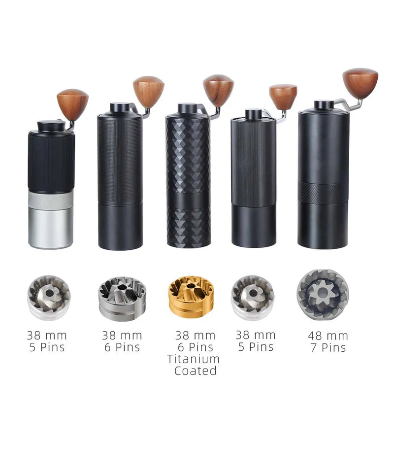 HAVMORE Upgrade Manual Coffee Grinder CNC Professional Stainless Steel Diamond Adjustable Manual Burr Coffee Bean Grinding