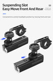 ROCKBROS Bike Light 1500LM 5000mAh Bicycle Light IPX6 Aluminum Type-C Rechargeable Smart Brightness Sense Adjust Cycling Lamp