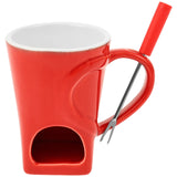 150ML Chocolate Fondue Cup European Candle Cup Ceramic Mug Heating Food Cheese Butter Coffee Mug With Fork Home Party Supplies