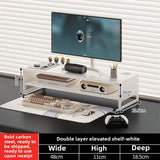 Carbon Steel Monitor Stand with Drawer Desktop Riser Shelf for Computer Office Desk Organizer Ergonomic Workspace Solution