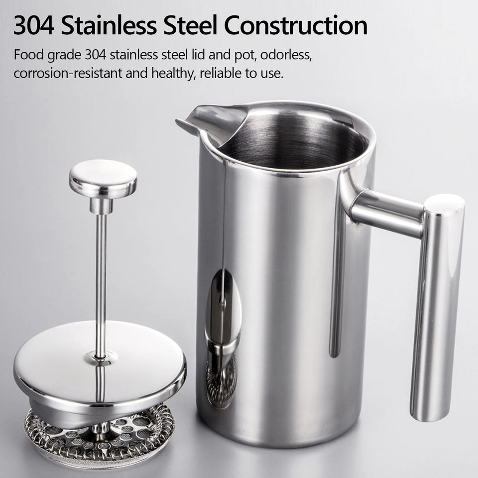 350ml/800ml/1000ml French Press Coffee Maker Stainless Steel Double Walled Insulated Coffee Maker Pot coffee maker coffee pot