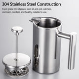 350ml/800ml/1000ml French Press Coffee Maker Stainless Steel Double Walled Insulated Coffee Maker Pot coffee maker coffee pot
