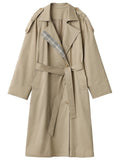 CHIC VEN Women Long Trench Coat Loose Casual New Plaid Patchwork Female Windbreaker Office Ladies Outerwear Spring Autumn 2025
