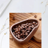 Wooden Coffee Bean Bowl Solid Wood Coffee Bean Measuring Container Espresso Dosing Cup Tea Leaf Display Tray Coffee Accessories
