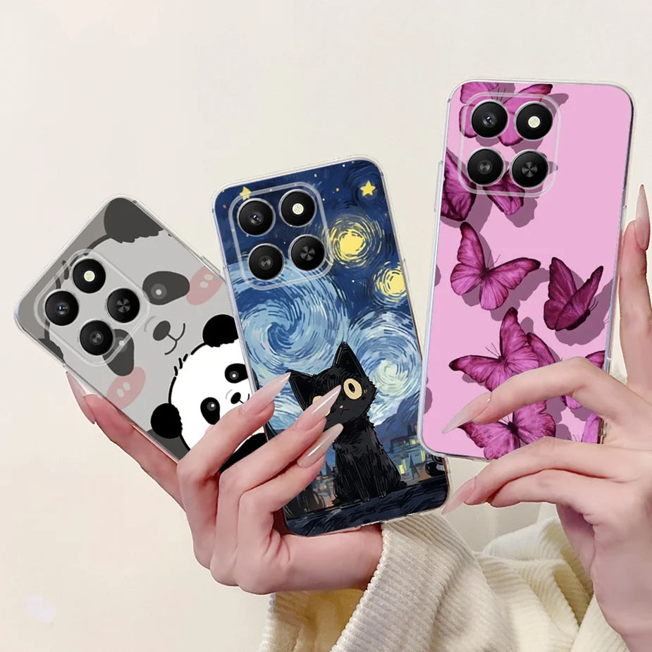 For Honor 400 Smart 5G Case LGN-NX1 Cute Cartoon Painted Cover Soft Slim Phone Case For Honor X7d HonorX7d Honor400 Smart Fundas