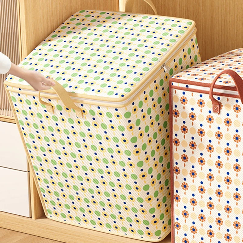 Large Capacity Clothes Storage Bags Closet Organizers Storage Bins Foldable Storage Toy Containers Box Dust-Proof Moving Bag