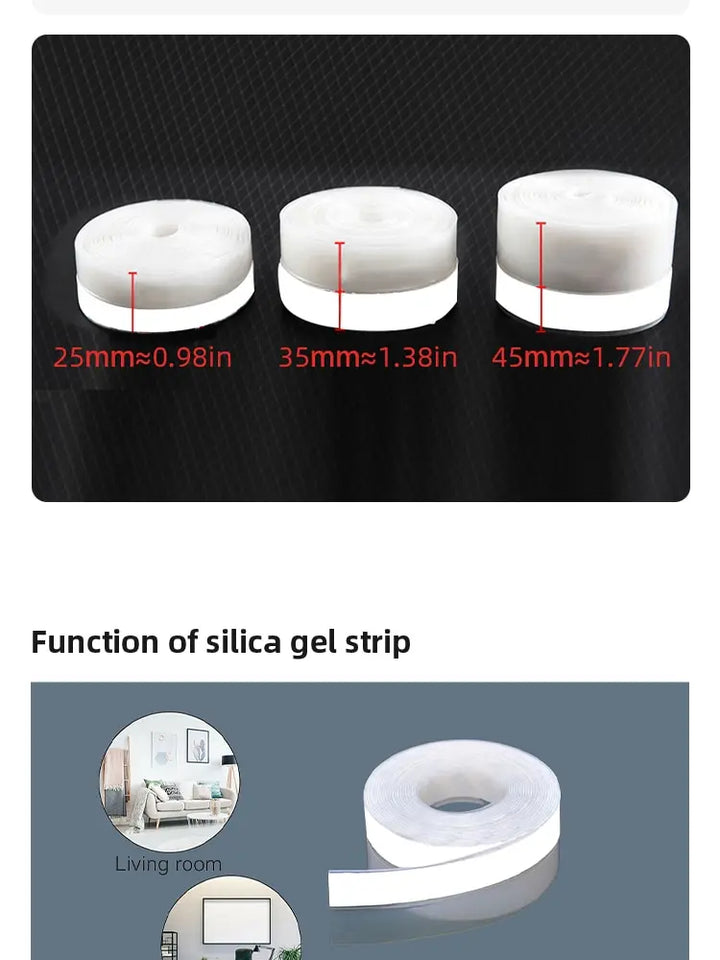 5m Door And Window Seal Rubber Door Seam Soundproof And Windproof Sticker Self Adhesive Door Windscreen Sealing Tape