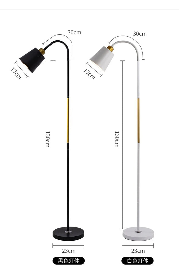 Floor Lamp Simple Floor Lamp Floor Light Wrought Iron LED Standing Lamp Adjustable Lamp Head Standing Reading Light for Living R