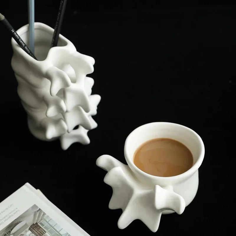 New Spine Shape Ceramics Mugs Coffee Milk Mug Office Tea Cups Drinkware Vase Ornaments Gift for Friends