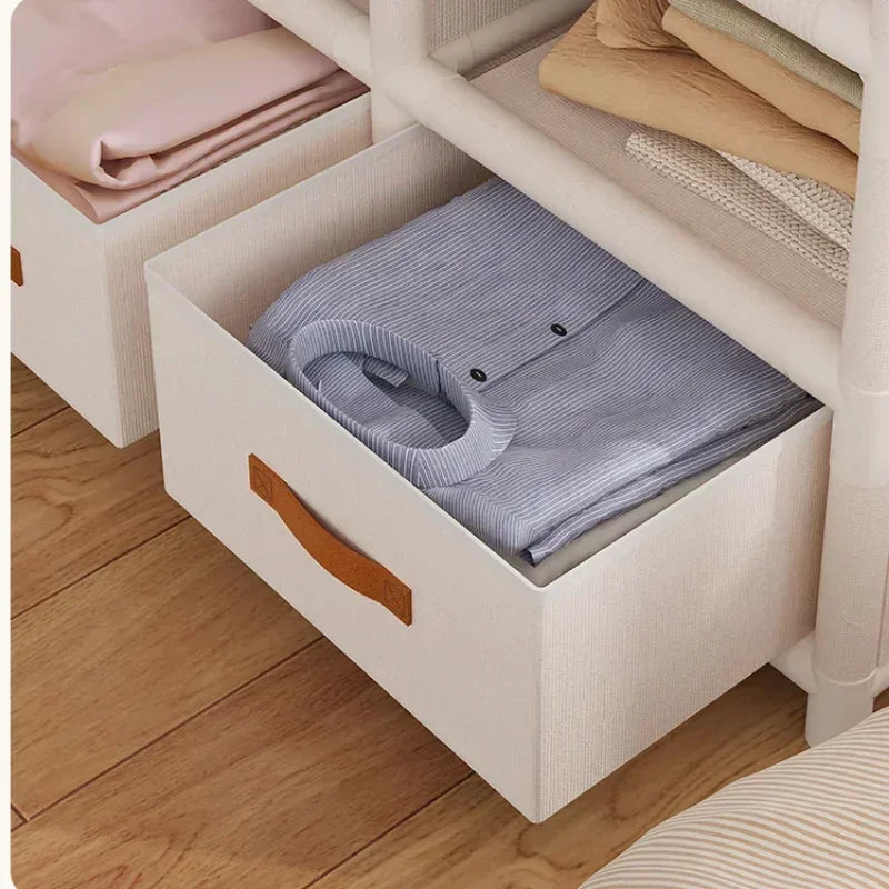 Large Capacity Portable Wardrobe Closet Durable Sturdy Assembly Clothes Organizer Bedroom Dustproof Storage Solution