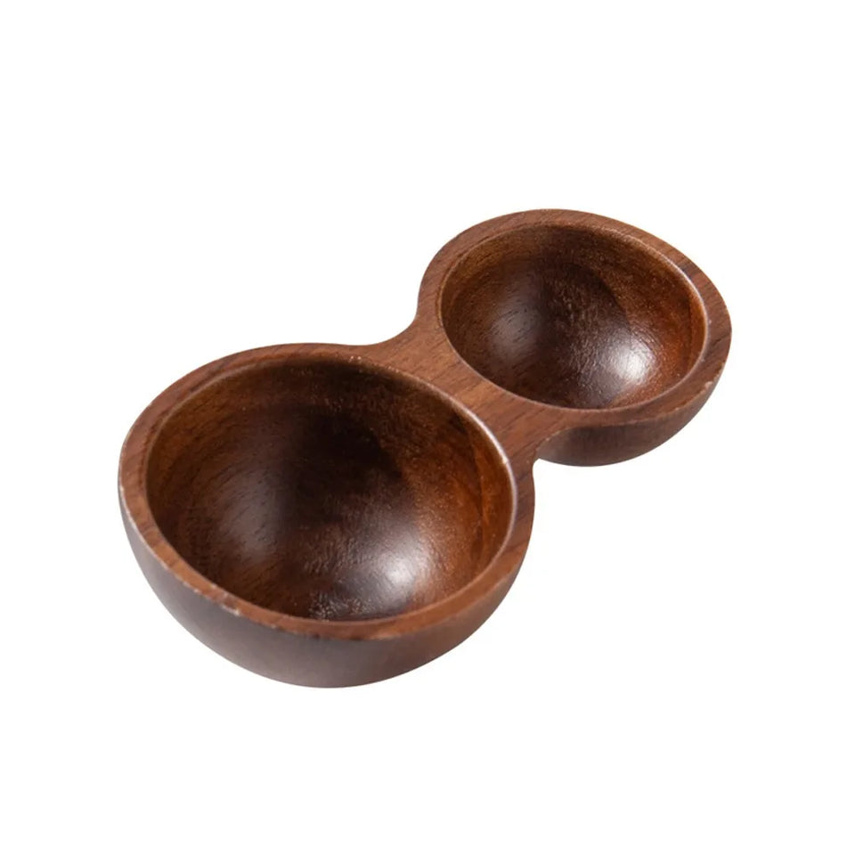 Dual-Headed Wooden Coffee Spoon Short Handle Serving Cutlery Measuring Spoon Wear-resistant Rust-proof Coffee Bean Spoon