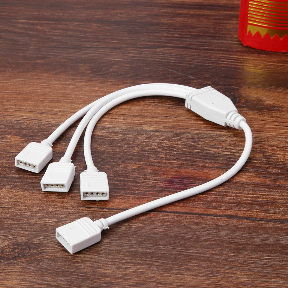 RGB Splitter Extension Cable Cord Household Electricity 4 Pin Female Connector Accessories for 3528 5050 LED Strip