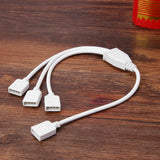 RGB Splitter Extension Cable Cord Household Electricity 4 Pin Female Connector Accessories for 3528 5050 LED Strip