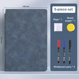 1Pc Reusable Erasable Whiteboard Notebook Leather Portable Drafting Notebook Writing Board Desktop Memo Pad