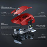 New Darmoshark M5 Pro Wireless Mouse PAW3950 8K Bluetooth Tri-Mode Connection Gaming Macro Mouse 30000DPI N52840 38g Lightweight