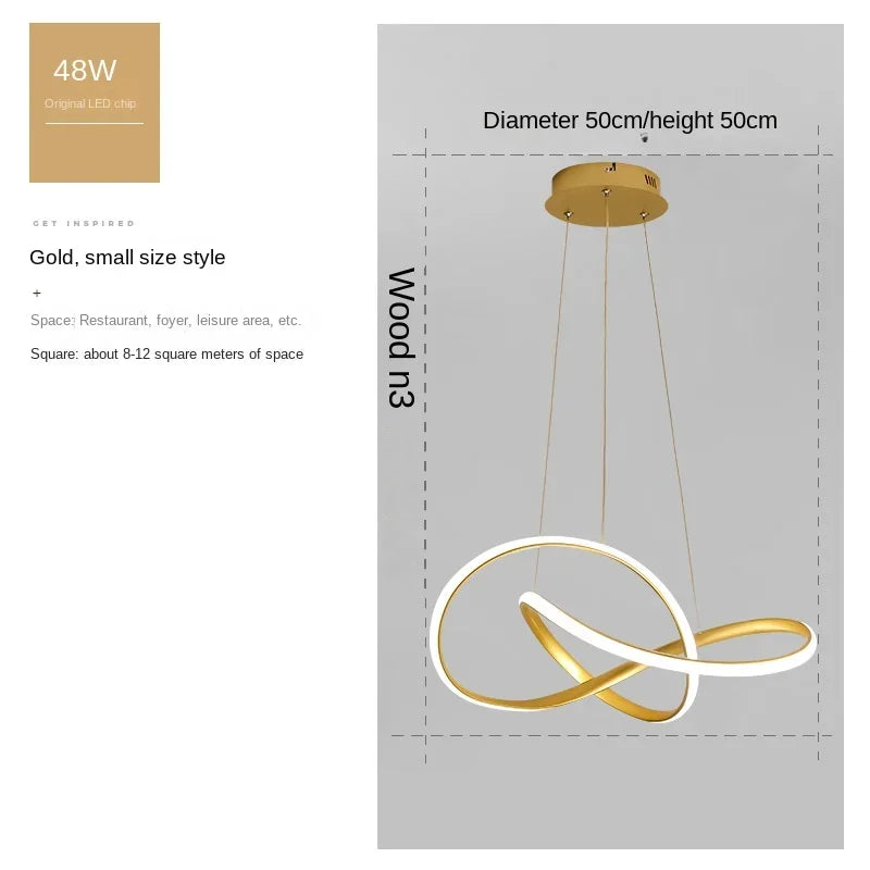 Personalized and Creative Clover Restaurant Pendant Light Nordic Modern and Minimalist Restaurant Hotel Art Bar LEDCeiling Light