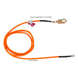 Sling Tree Descent Sling Rope 5/8 Inches -8 Feet/14 Feet with Triple Locking Carabiner Adjuster Orange/For Climbing Rescue