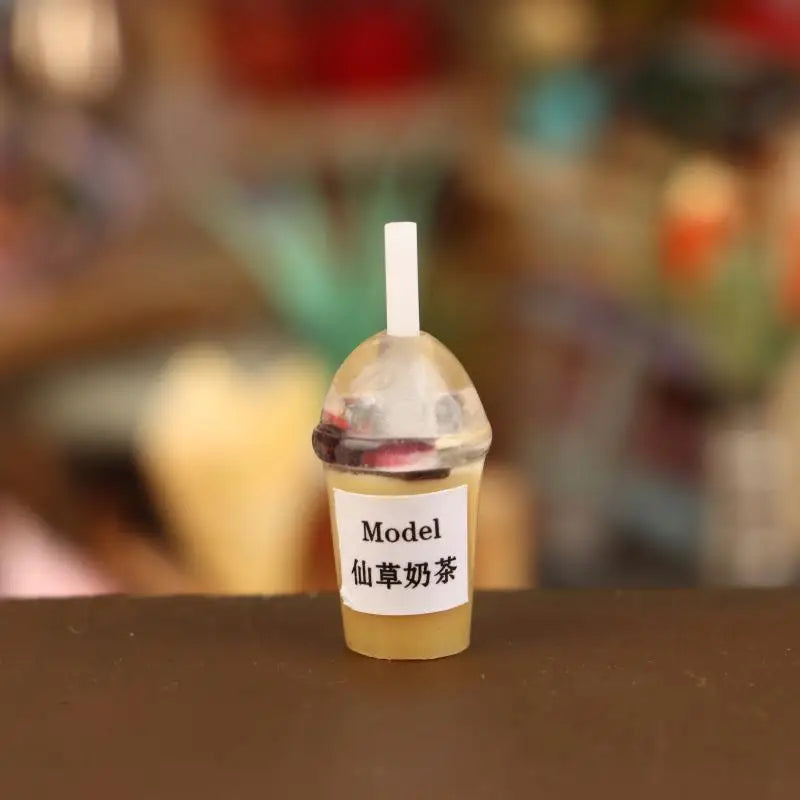 Cute Dollhouse Coffee Cup Miniature Latte Coffee Beverage Cafe Drink Model Doll House Accessories Kids Play House Toys