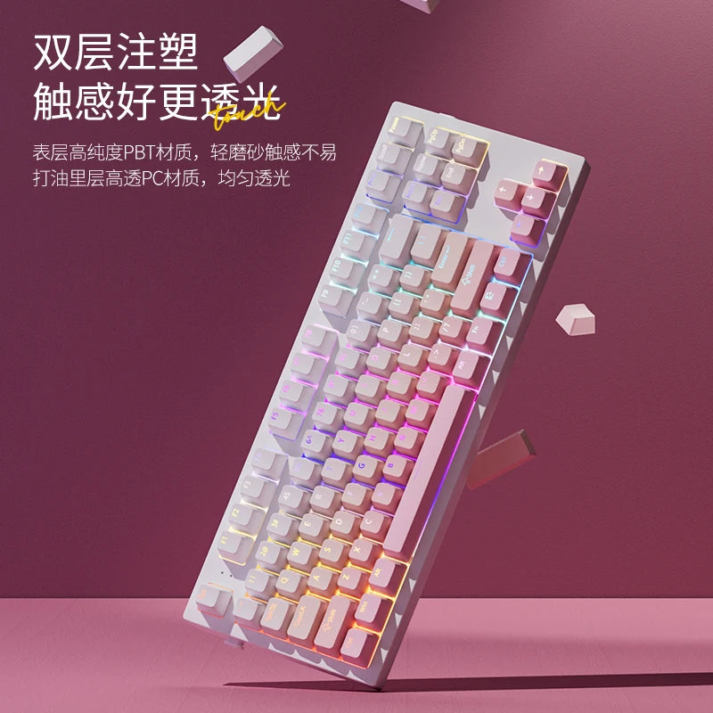 132 Keys Gradient backlit RGB Keycaps For Cherry Mx Switch Mechanical Gaming Keyboard OEM Profile PBT Keycap ISO Layout Key caps