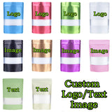 100PCS Stand-up Matte Aluminum Foil Window Ziplock Bag DIY Snack jewelry Spice Candy Customize Logo Brand Gift Storage Pouches