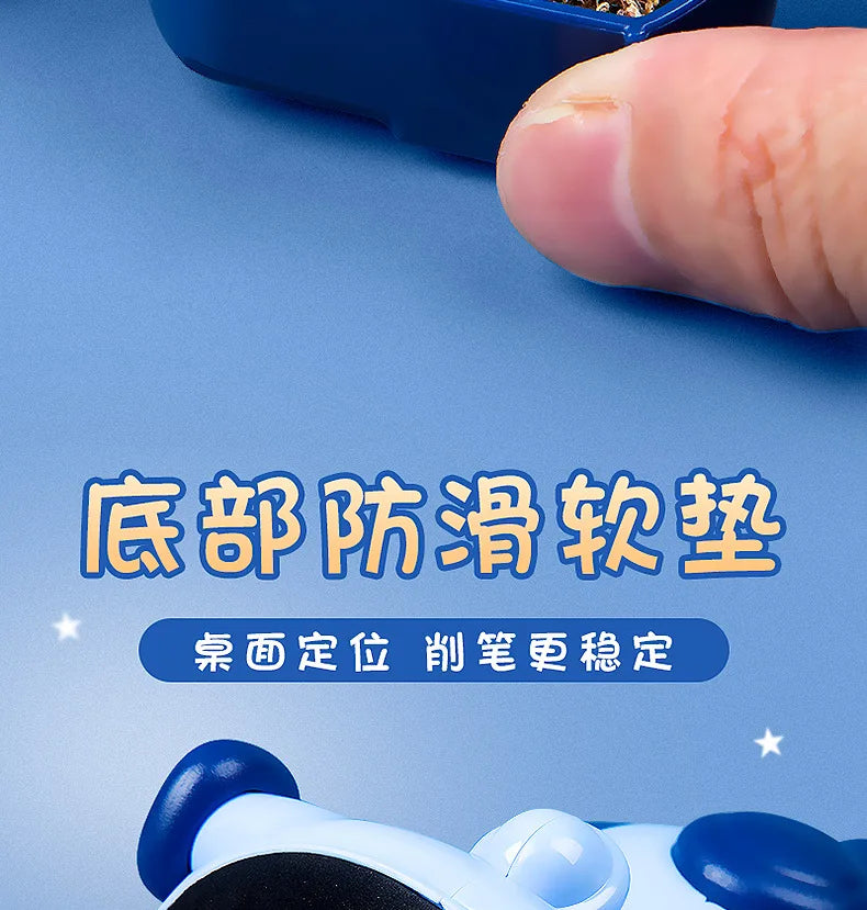 Cartoon Astronaut Pencil Sharpener Student Pencil Sharpener Hand Crank Manual Sharpener Adjustable Thickness Cute Pencil Cutter