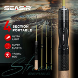 Seasir Silent Stream Spining Baitcasting Fishing Rod Carbon Fiber UL Power 1.53/1.65M Spinning Casting Lure Rods 4 Sections