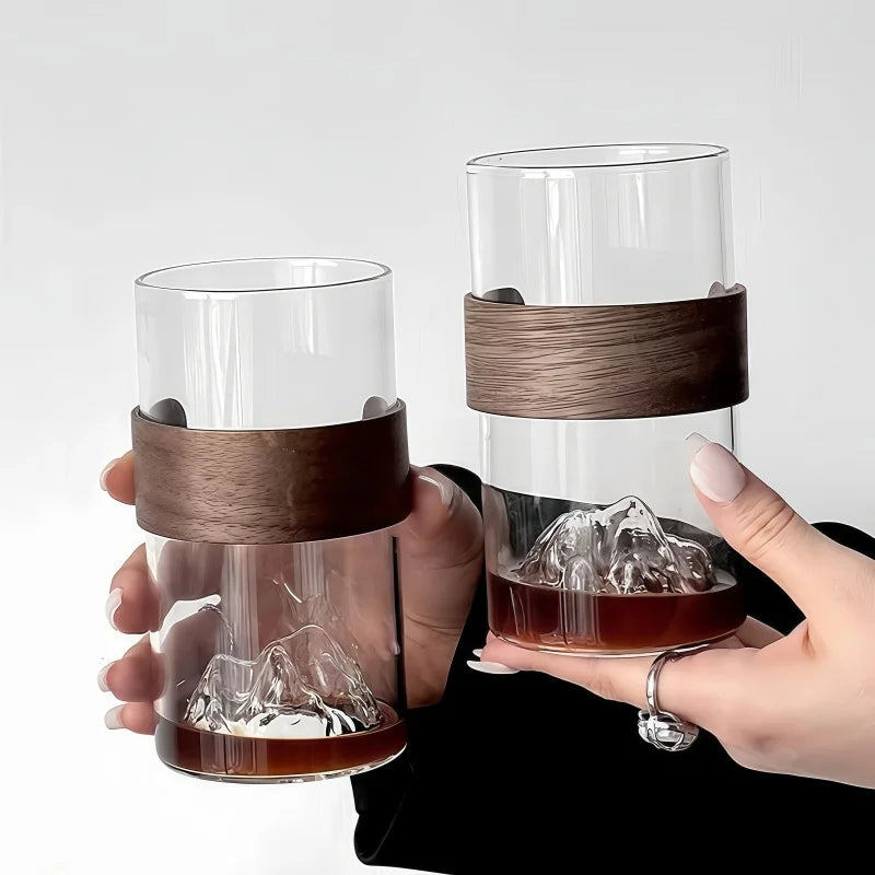 Japanese-style glass retro ethnic wind high temperature resistant Mount Fuji tea cup home snow mountain cup coffee cup