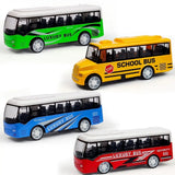 High Imitation Bus Shape Ornaments High Quality Kids Gift Hobbies Alloy Bus Model Extended Bus Toys Pull Back Vehicle Model