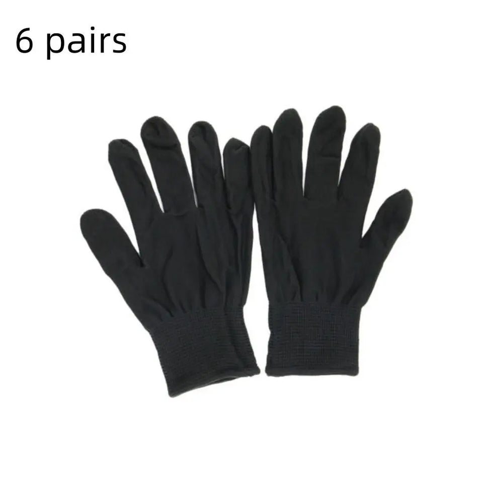 New 1/6/12 Pairs Wenvian Quality Inspection Gloves of Medium Thick Label of Work Cotton Thick White Work Safe Cotton Man Woman