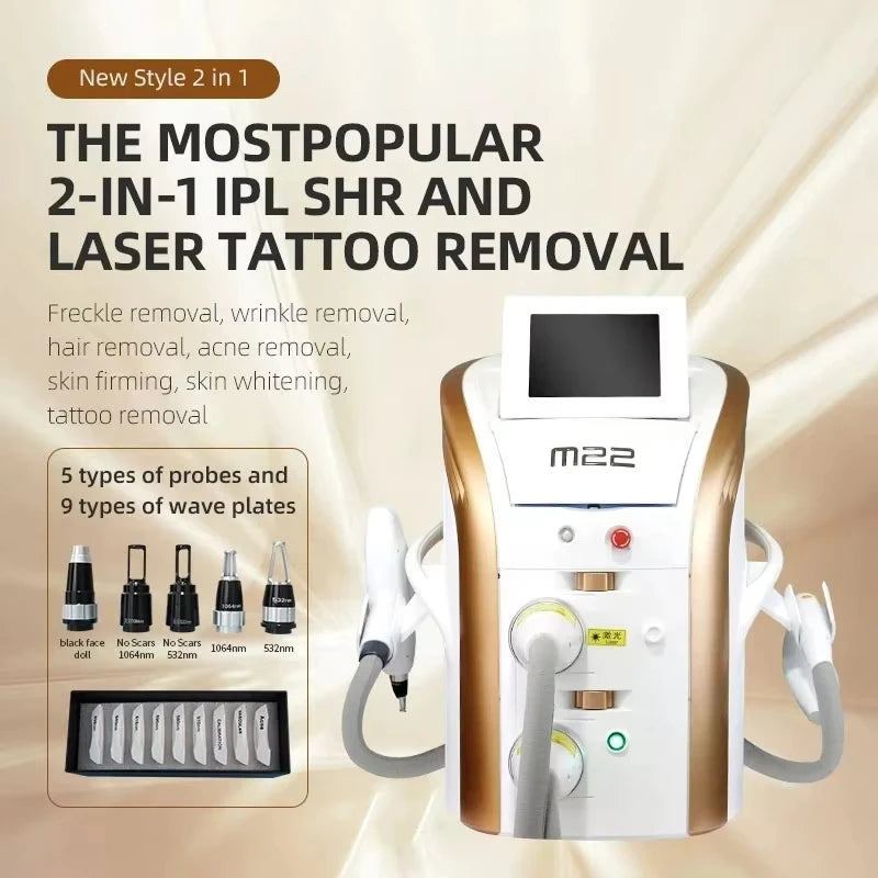 Factory direct sales M22 OPT IPL Diode Laser Hair Removal Device for Acne Skin Regeneration, Permanent Hair Removal and Whitenin