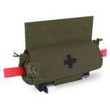KRYDEX Tactical Roll Up First AID Trauma Pouch Medical EMT IFAK Pouch Dangler Drop Dump Pouch For Vest Chest Rig Accessories