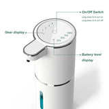 380ML Touchless Foam Soap Dispenser with Adjustable Foam Levels and Long Lasting Battery for Kitchen and Bathroom Use