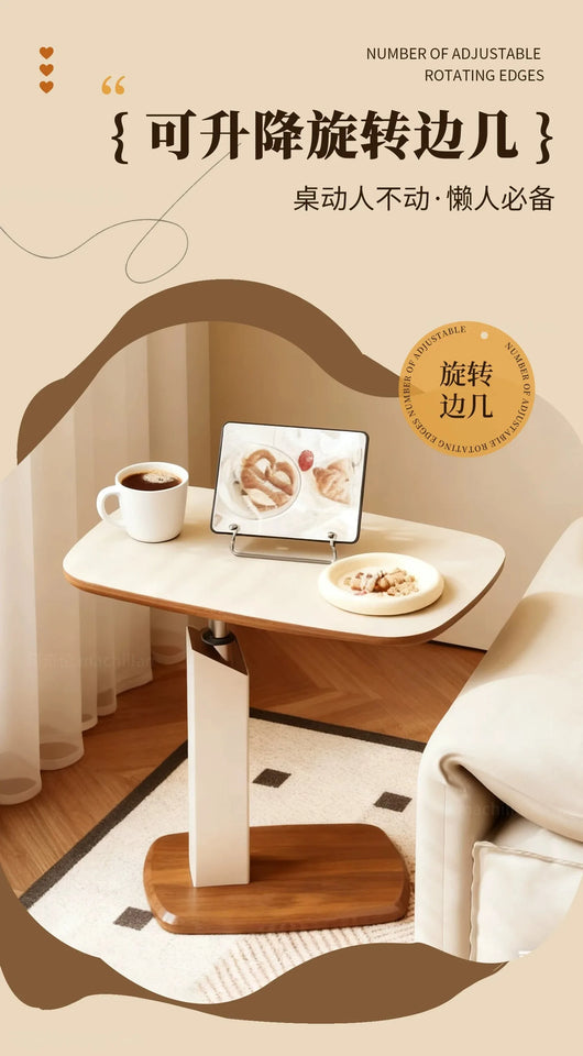 Fixed rotating lift, living room corner sofa coffee table office bedside table mobile air pressure computer table smallsidetable