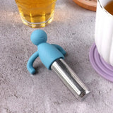 1PC Reusable tea maker Stainless steel tea filter Kitchen Restaurant Garden Accessories Creative humanoid tea filter